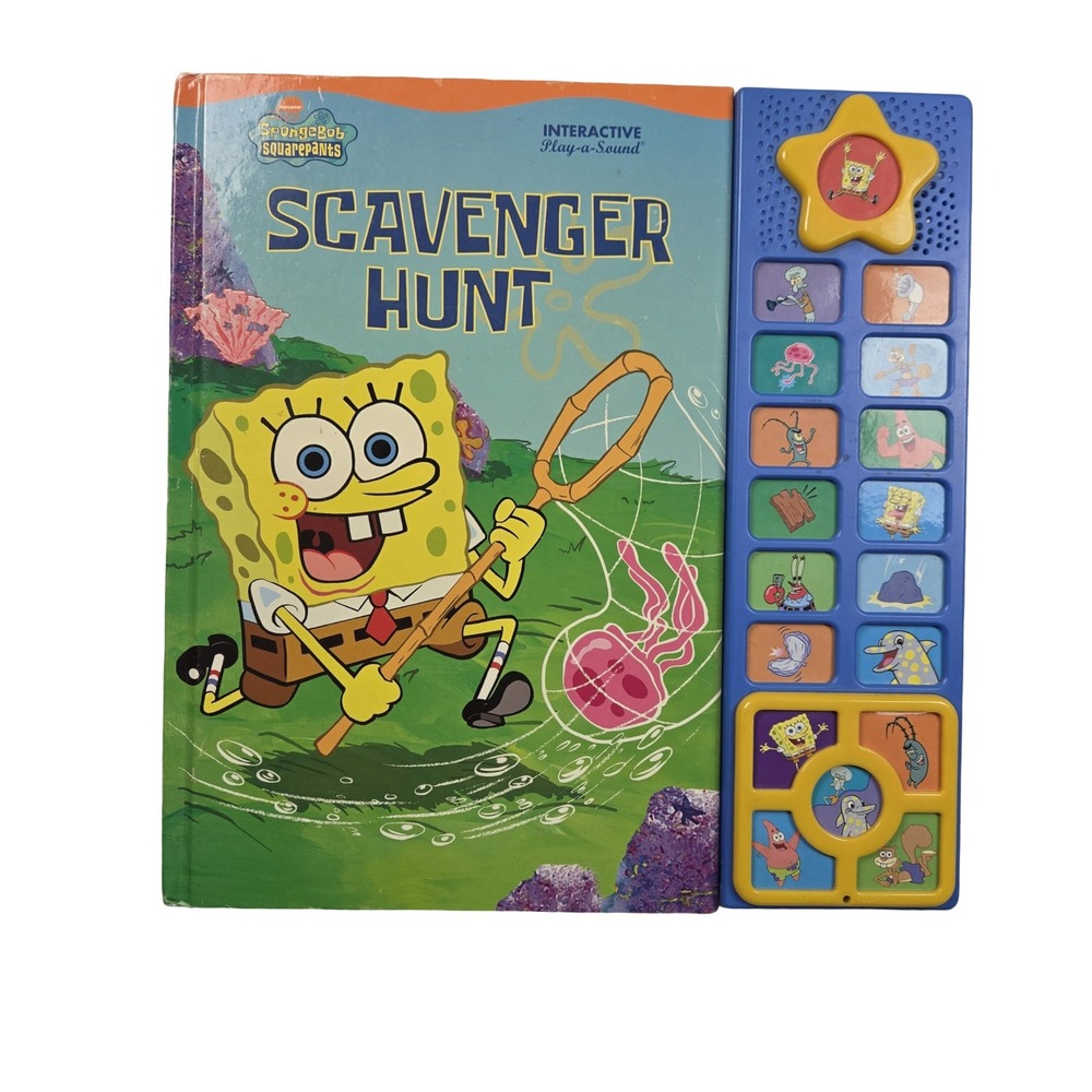 SpongeBob SquarePants Scavenger Hunt Interactive Play-a-Sound Book Y2K 2005